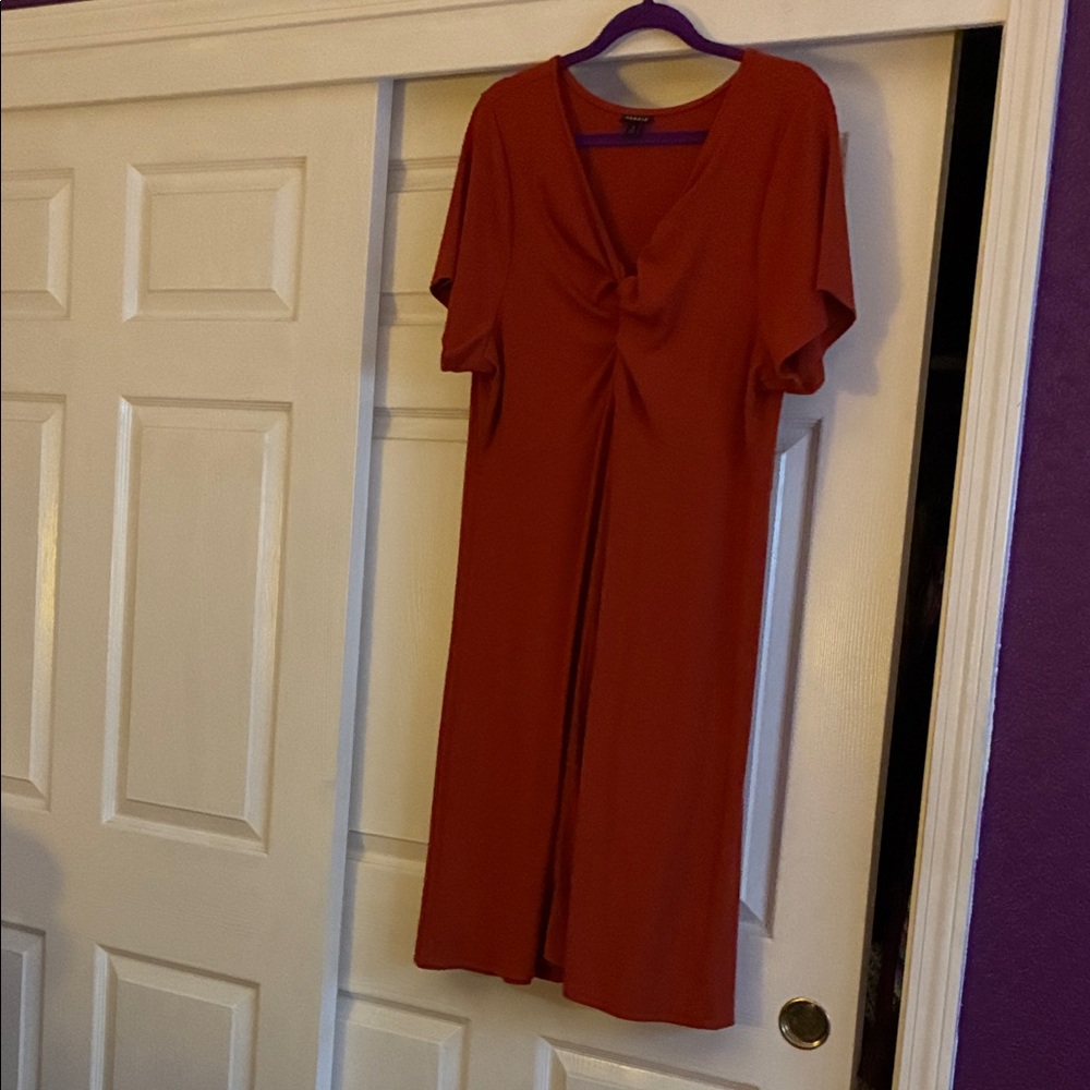 Torrid Warm Orange Midi Dress